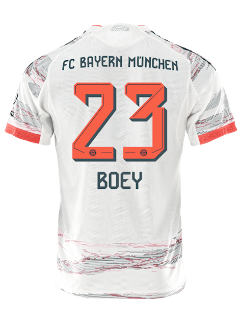 Adidas Boey Authentic Away Jersey 2025/26 with Sponsor & Meister Bundesliga Patch - White/Red Soccer Shirt for Fans & Players - Perfect for Matchdays, Training & Football Enthusiasts