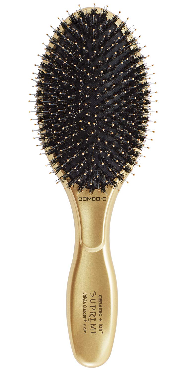 Olivia Garden NanoThermic Ceramic + Ion Hair Brush for Smoothing & Frizz Control - Perfect for Salon Styling & Home Hair Care
