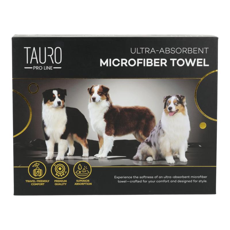 Tauro Pro Line Microfiber Towel - Ultra Absorbent, Quick Drying, Unique Design for Gym, Sports & Car Detailing