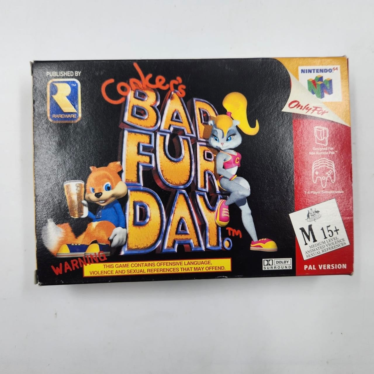 Conker's Bad Fur Day Nintendo 64 (N64) Game - Complete PAL Version | Rare Collectible Retro Video Game for Nintendo 64 Console - Perfect for Gaming Enthusiasts and Nostalgic Players