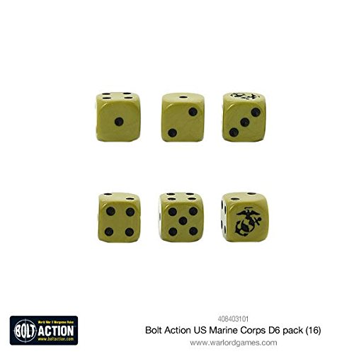 Warlord Games US Marine Corps Dice - 16 D6 for Bolt Action Tabletop Gaming