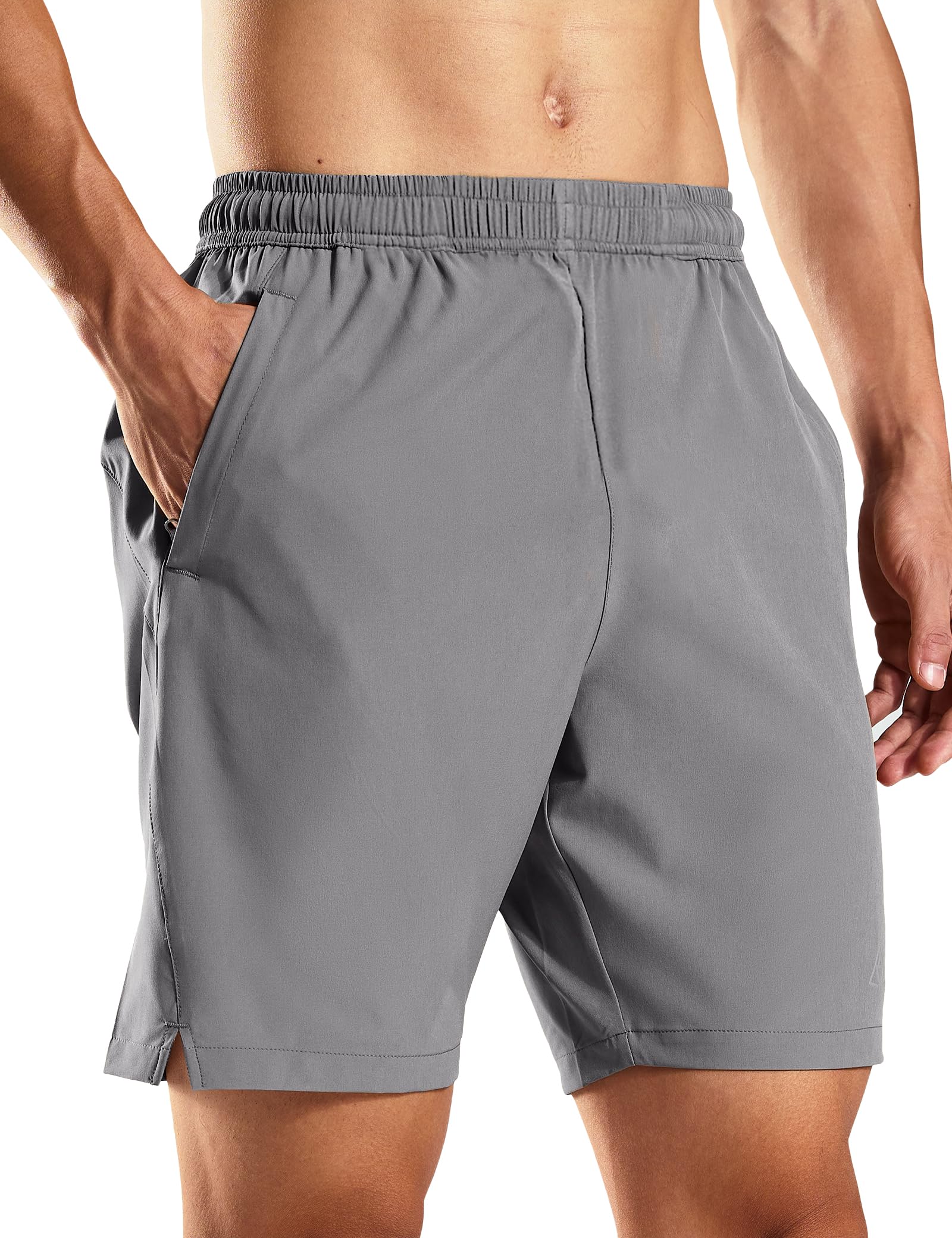 Haimont Men's 7 Inch Athletic Running Shorts - Lightweight Quick Dry Workout Shorts with Zipper Pockets, No Liner - Perfect for Gym, Jogging & Outdoor Sports