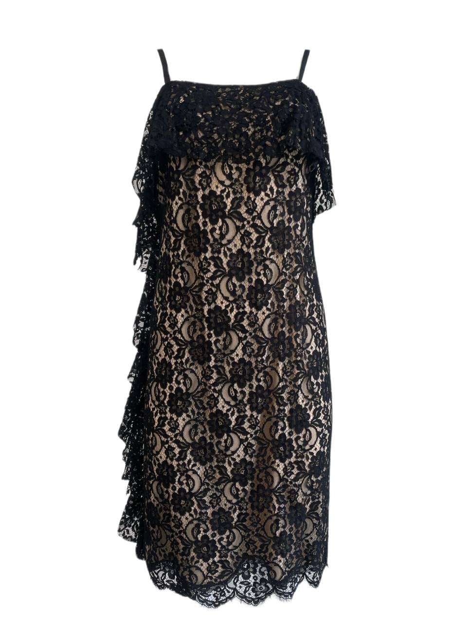 Elegant Black Lace Overlay Sheath Dress for Women - Size 10 | Perfect for Cocktail Parties, Date Nights & Formal Events