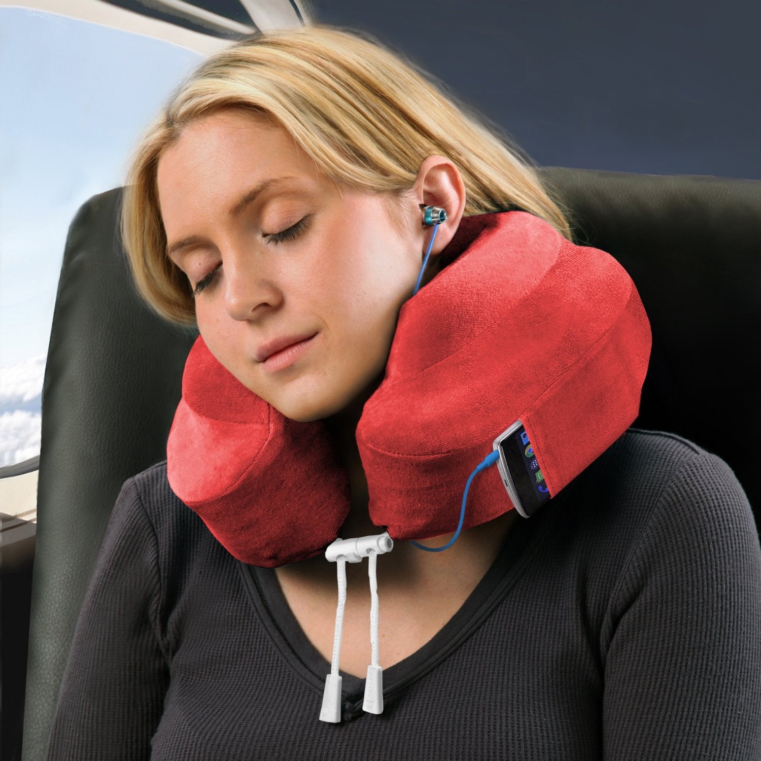 Cabeau Evolution Memory Foam Travel Pillow - Neck Support for Airplane, Car & Home Use - Comfortable & Portable for Long Flights, Road Trips & Relaxation