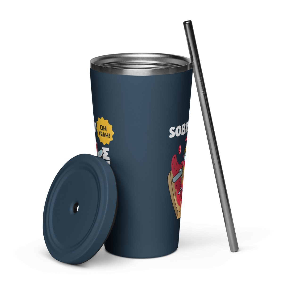 Jammin' to Sobriety Tumbler - 20oz Insulated Stainless Steel Cup with Lid & Straw - Perfect for Coffee, Tea & Cold Drinks at Home, Office or Gym