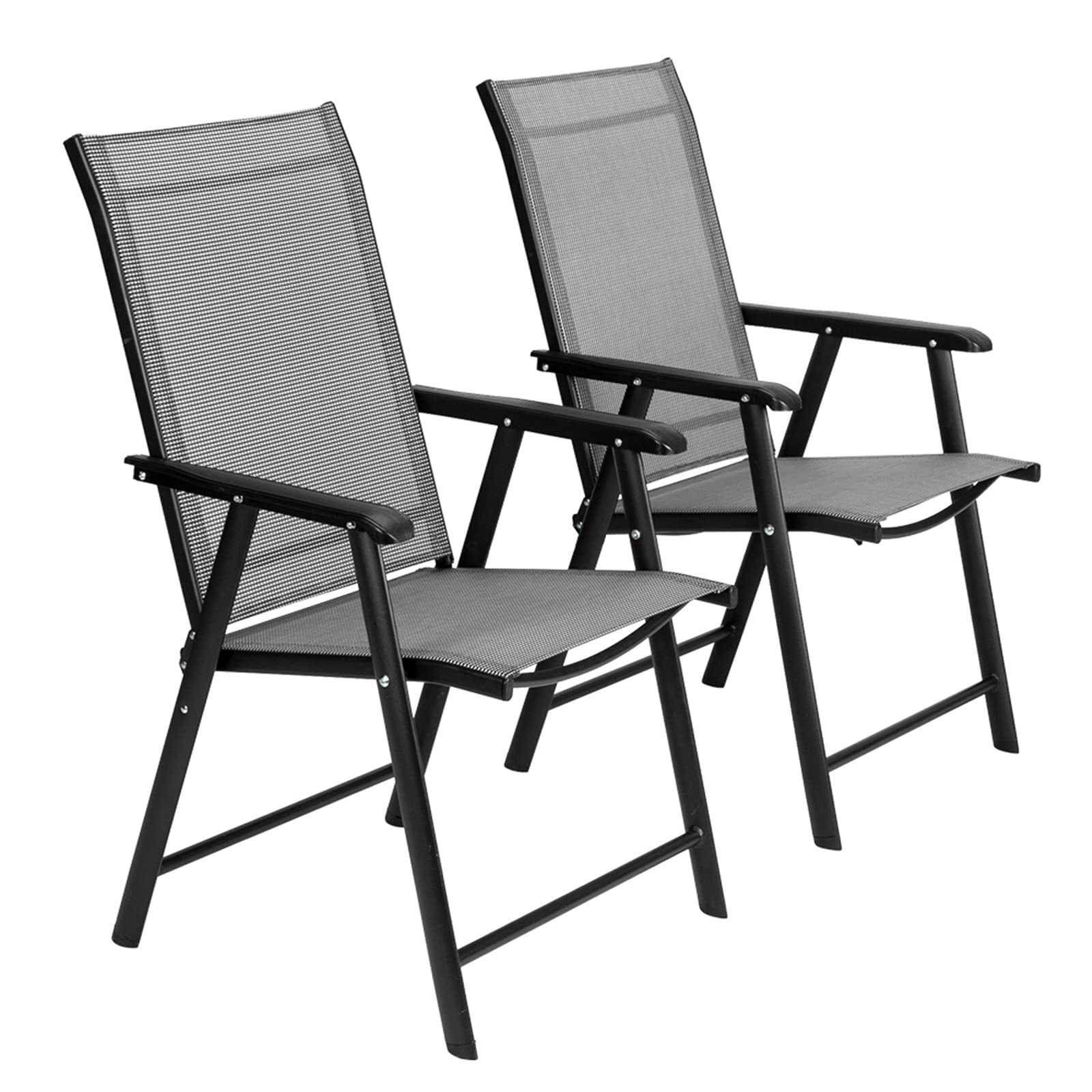 4 Pack TRLEC GT4-LY Outdoor Folding Chairs - Lightweight Portable Camping Chairs with Carry Bag, Gray - Perfect for Backyard, Beach, Picnic, and Outdoor Events