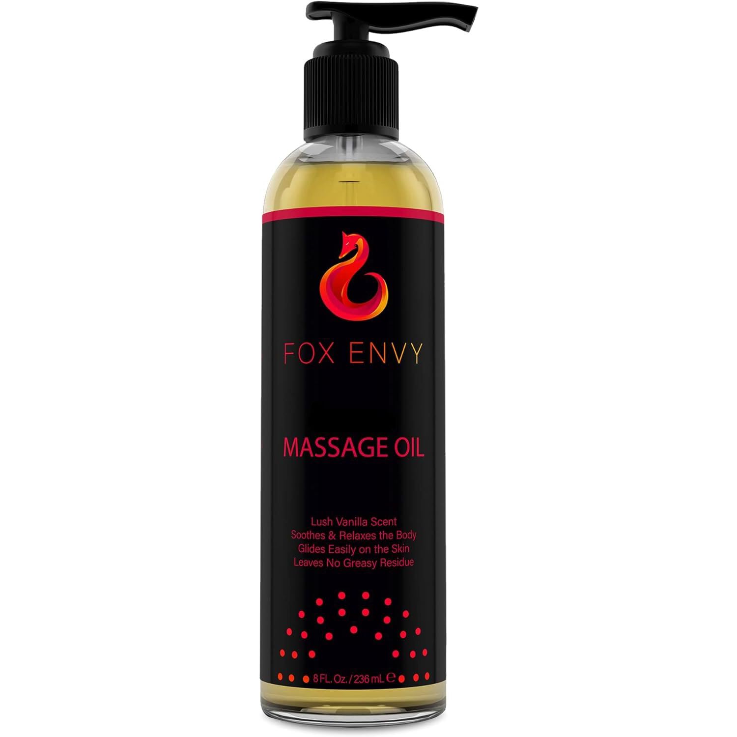 Premium Body Massage Oil for Relaxation - Vanilla Scented Therapeutic Massage Oil with Jojoba & Coconut (8 fl oz) | Ideal for Couples Massage, Spa Treatments & Muscle Relief