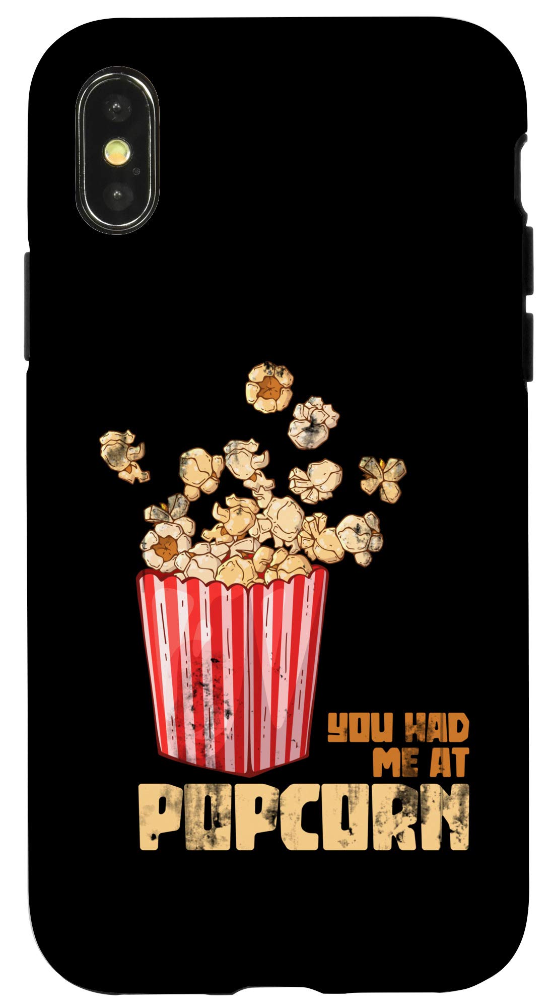 iPhone X/XS Case - Cute Film Snacks & Popcorn Design - Perfect for Movie Lovers, Cinema Nights & Food Enthusiasts