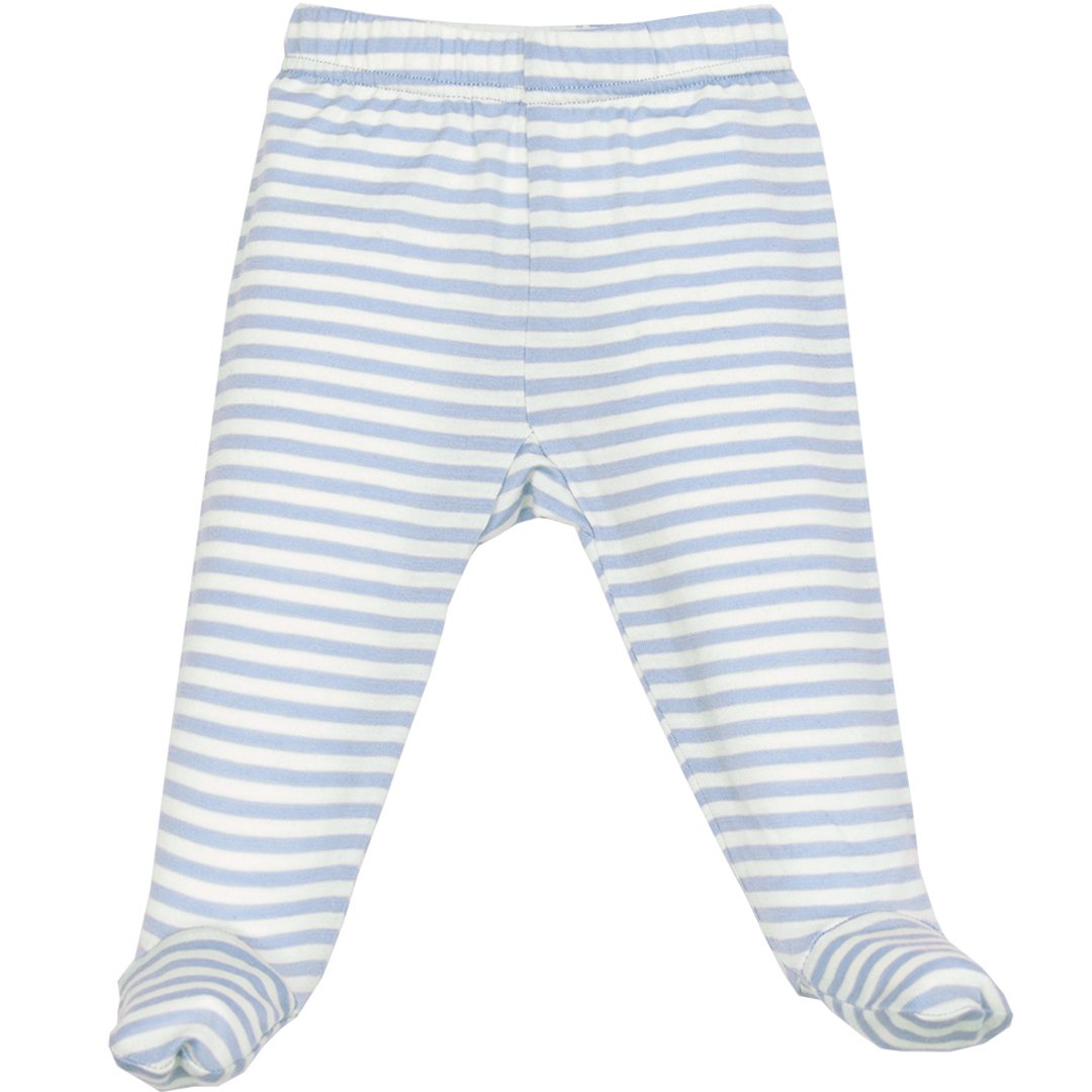 Soft Merino Wool Baby Footed Pants - Warm & Comfortable Infant Sleepwear for Boys & Girls - Perfect for Winter, Cold Weather & Nursery - Blue