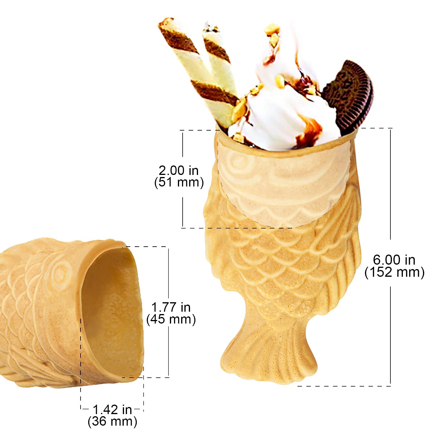 Electric Taiyaki Fish Waffle Maker Machine - Nonstick Coating Commercial-Grade 110V for Home & Business Use - Perfect for Japanese Street Food, Dessert Shops, and Party Snacks