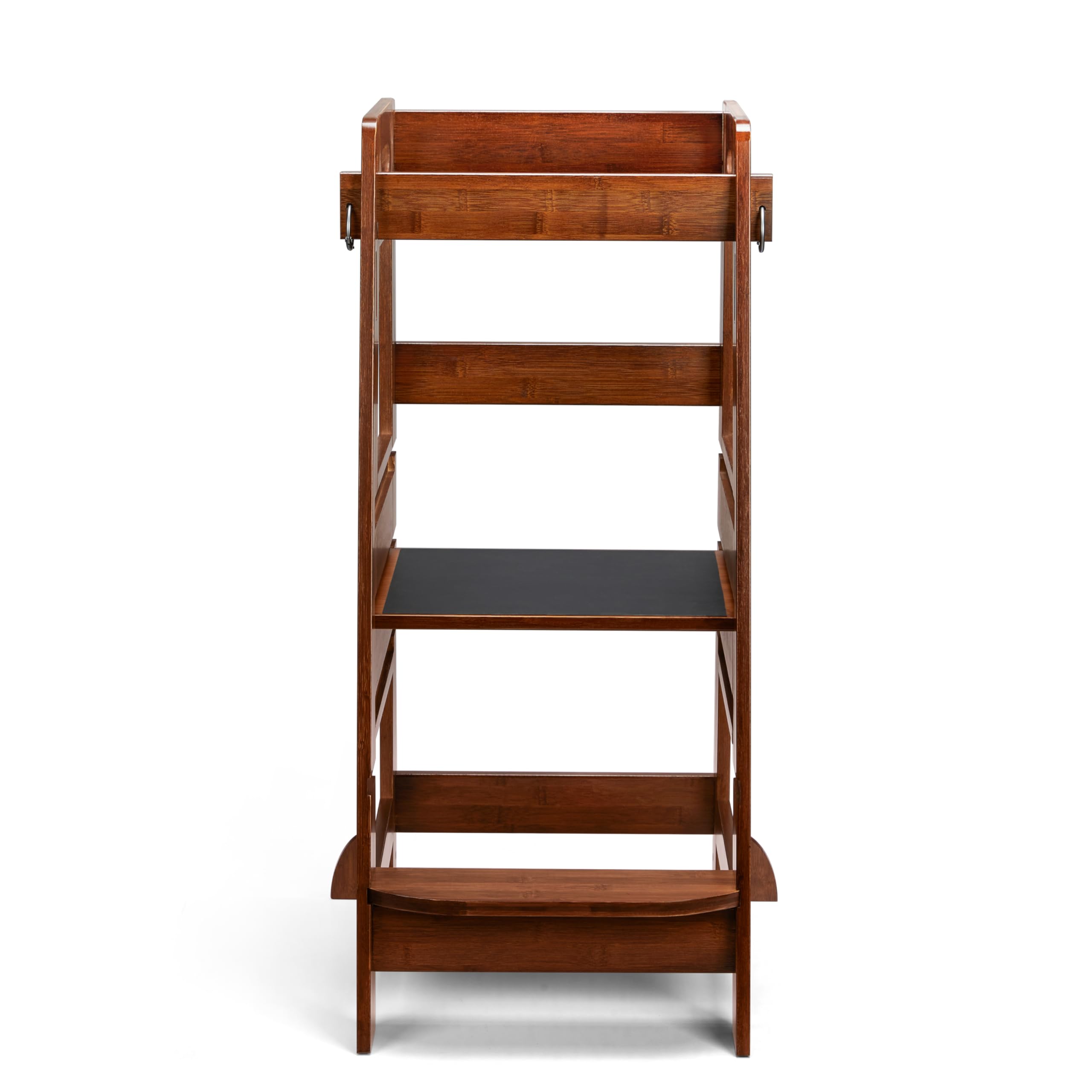 TOETOL Adjustable Bamboo Toddler Step Stool - Anti-Slip Kitchen Helper Tower for Kids | Safe Learning Stool for Cooking, Baking & Playtime Activities