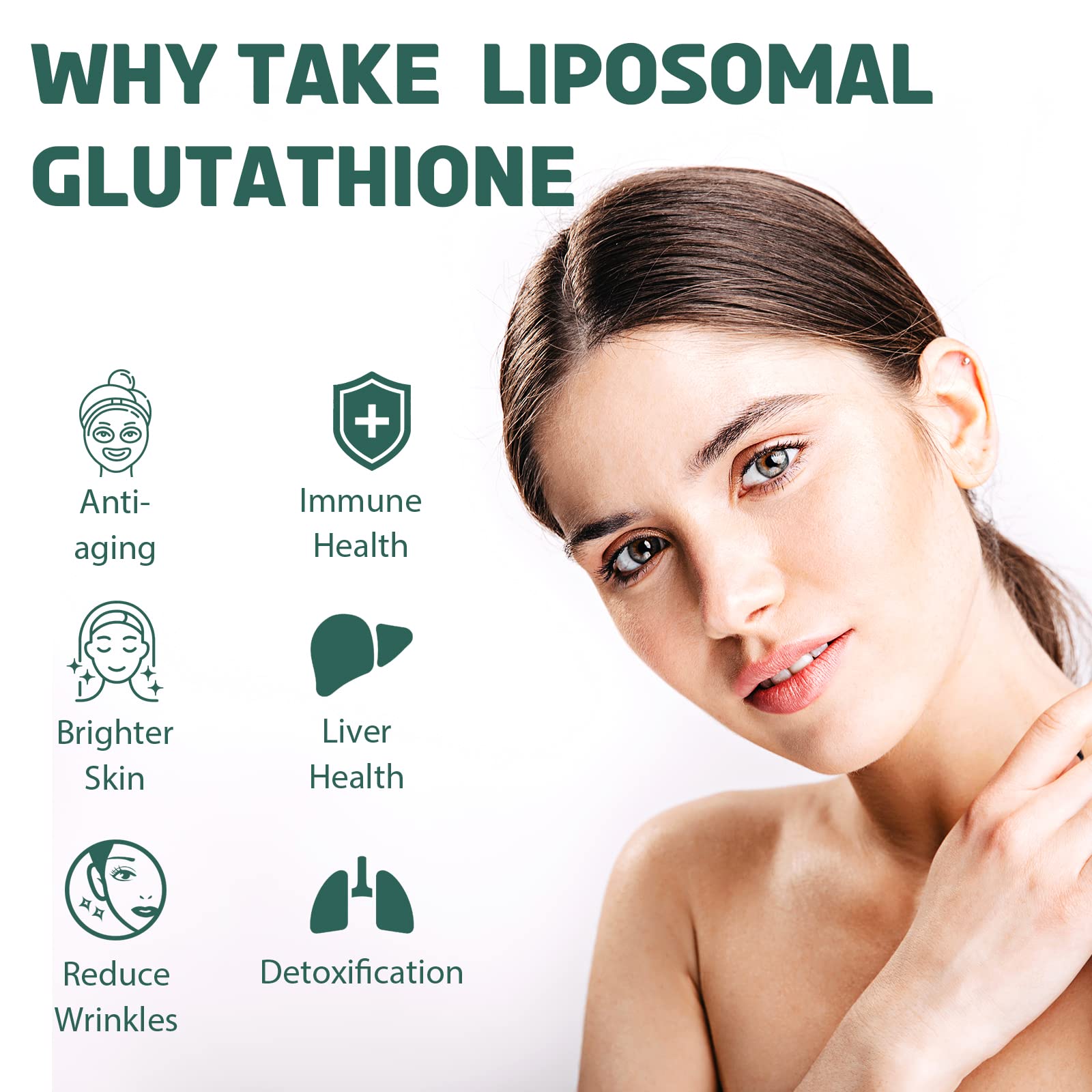 Liposomal Glutathione 2000mg - 10x Better Absorption Supplement with Hyaluronic Acid, Collagen Peptide & Resveratrol - Powerful Antioxidant for Anti-Aging, Immune Support & Cellular Health (240 Capsules) - Perfect for Daily Wellness, Detox & Skin Rejuvenation
