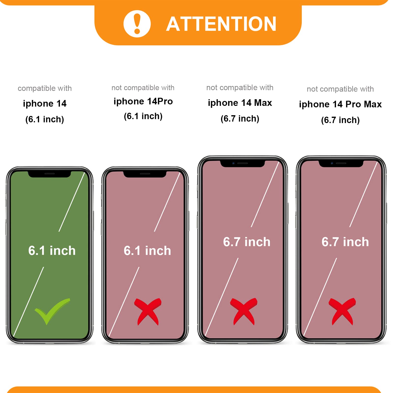 Premium PU Leather iPhone 14 Wallet Case with MagSafe - Magnetic Detachable Flip Cover, RFID Blocking, Card Slots & Kickstand | Wireless Charging Compatible 6.1