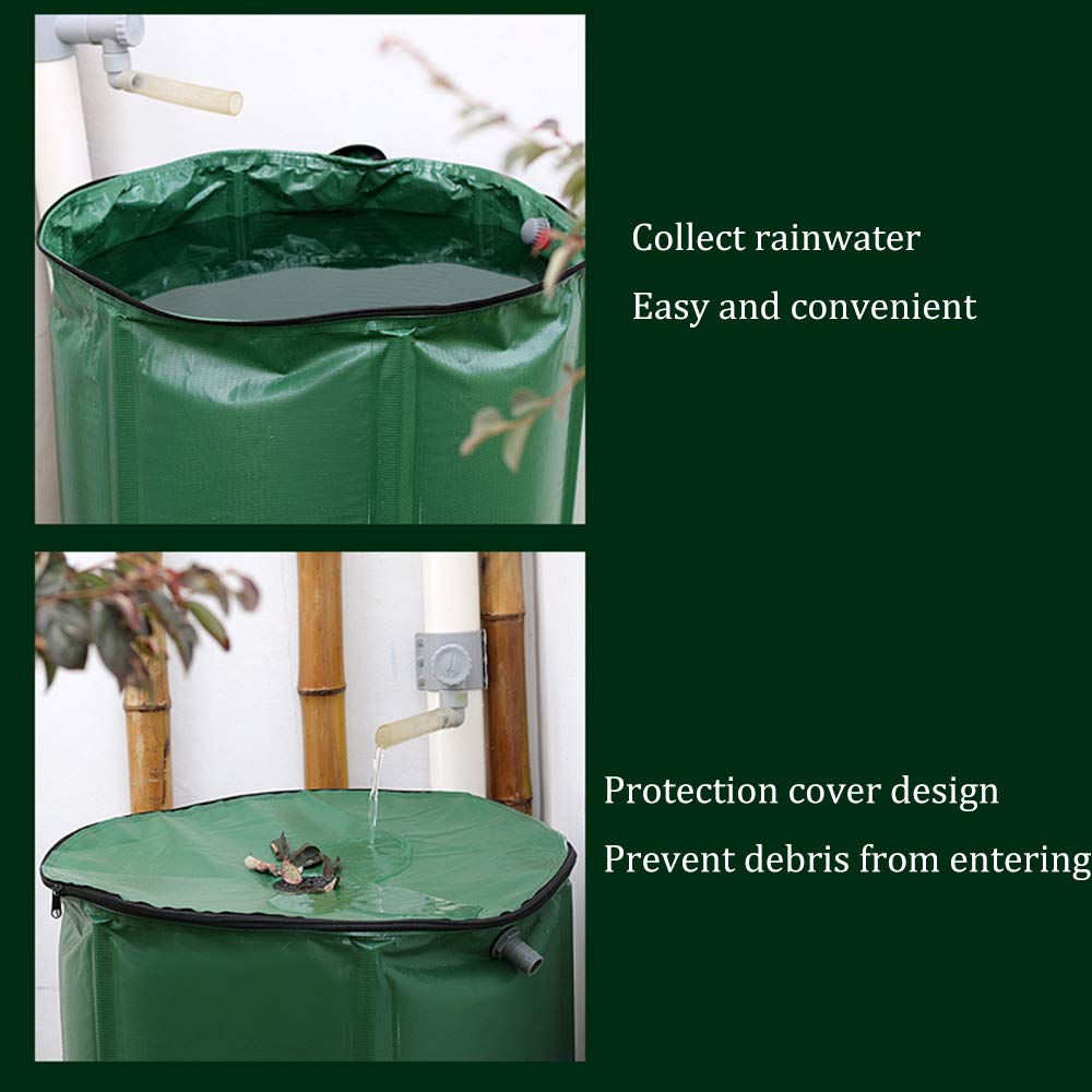 Large Capacity Foldable Plastic Water Storage Bucket with Faucet - Portable Rainwater Collector for Outdoor, Garden & Farm Irrigation | Camping, Emergency Water Supply, Plant Watering, Livestock Hydration