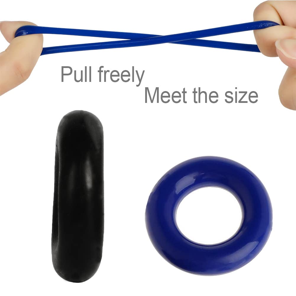 10 PCS Premium Stretchy Cock Rings for Men - Erection Enhancer & Delay Control Sex Toy - Perfect for Couples Play, Solo Use & Intimate Moments
