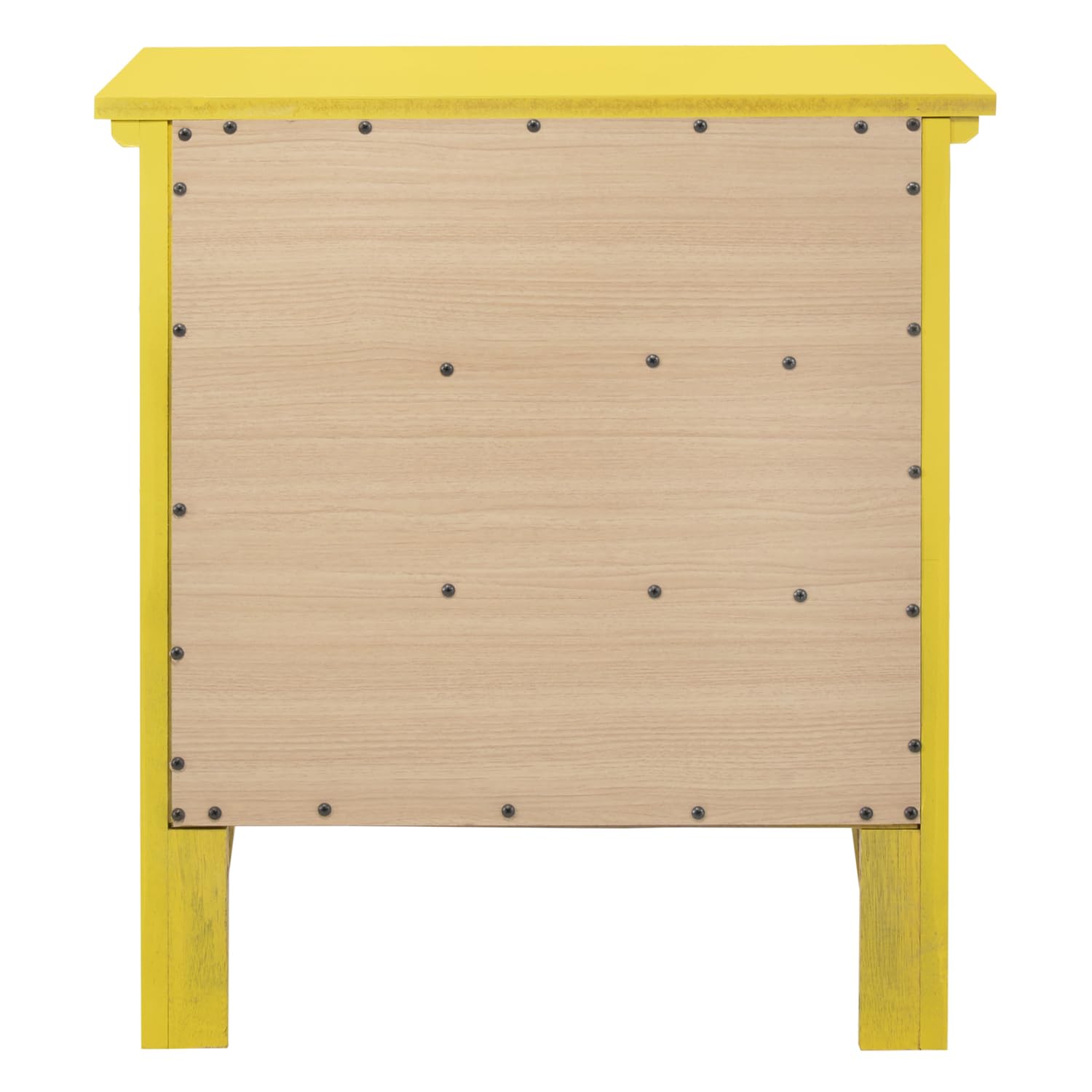 Hammond 3-Drawer Nightstand - Yellow Small End Table for Bedroom & Living Room (26