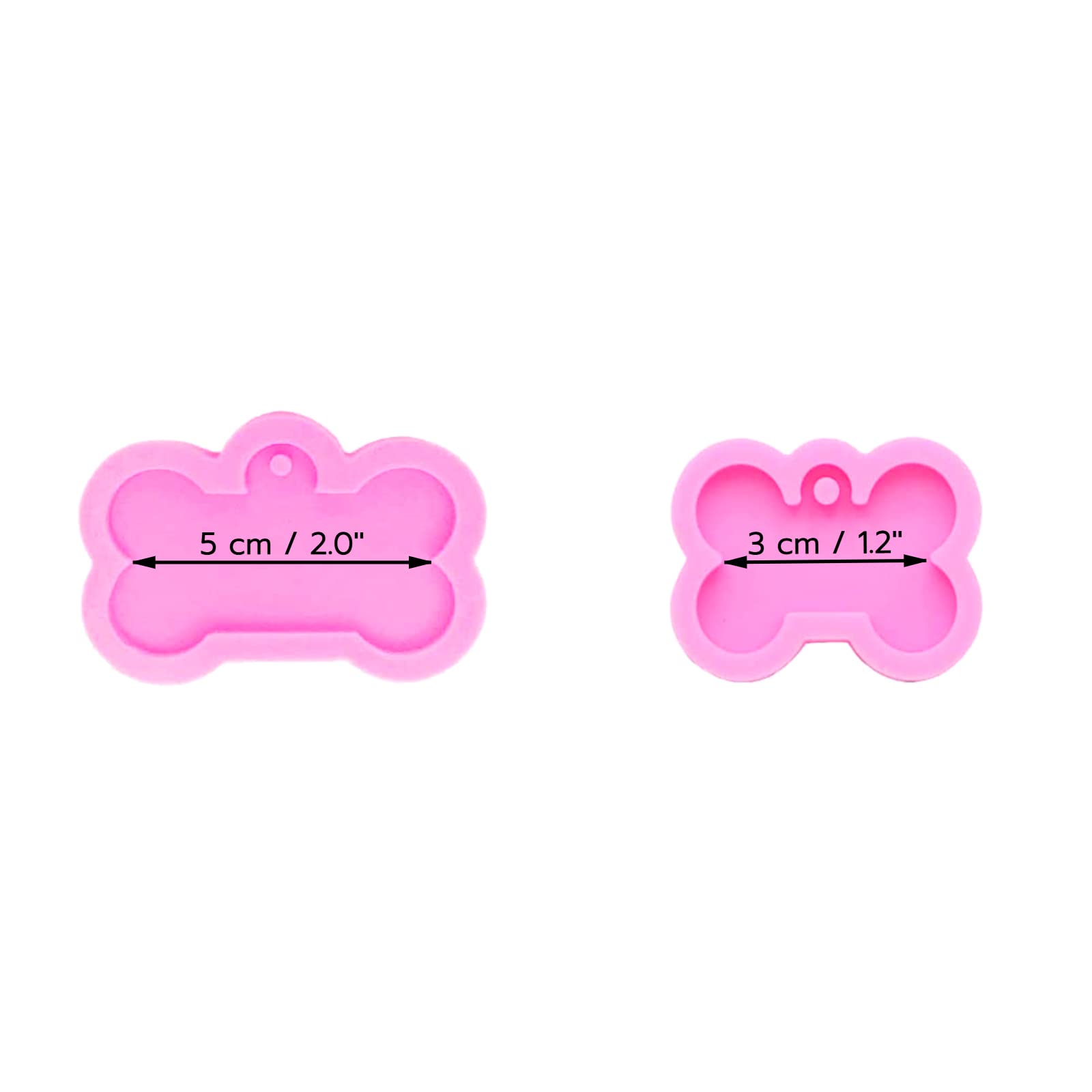 2pcs Creative Dog Bone Shaped Silicone Mold Keychain - Non-Stick DIY Baking Molds for Chocolate, Candy, Ice Cream & Desserts - Perfect for Homemade Treats, Party Decorations & Gift Making