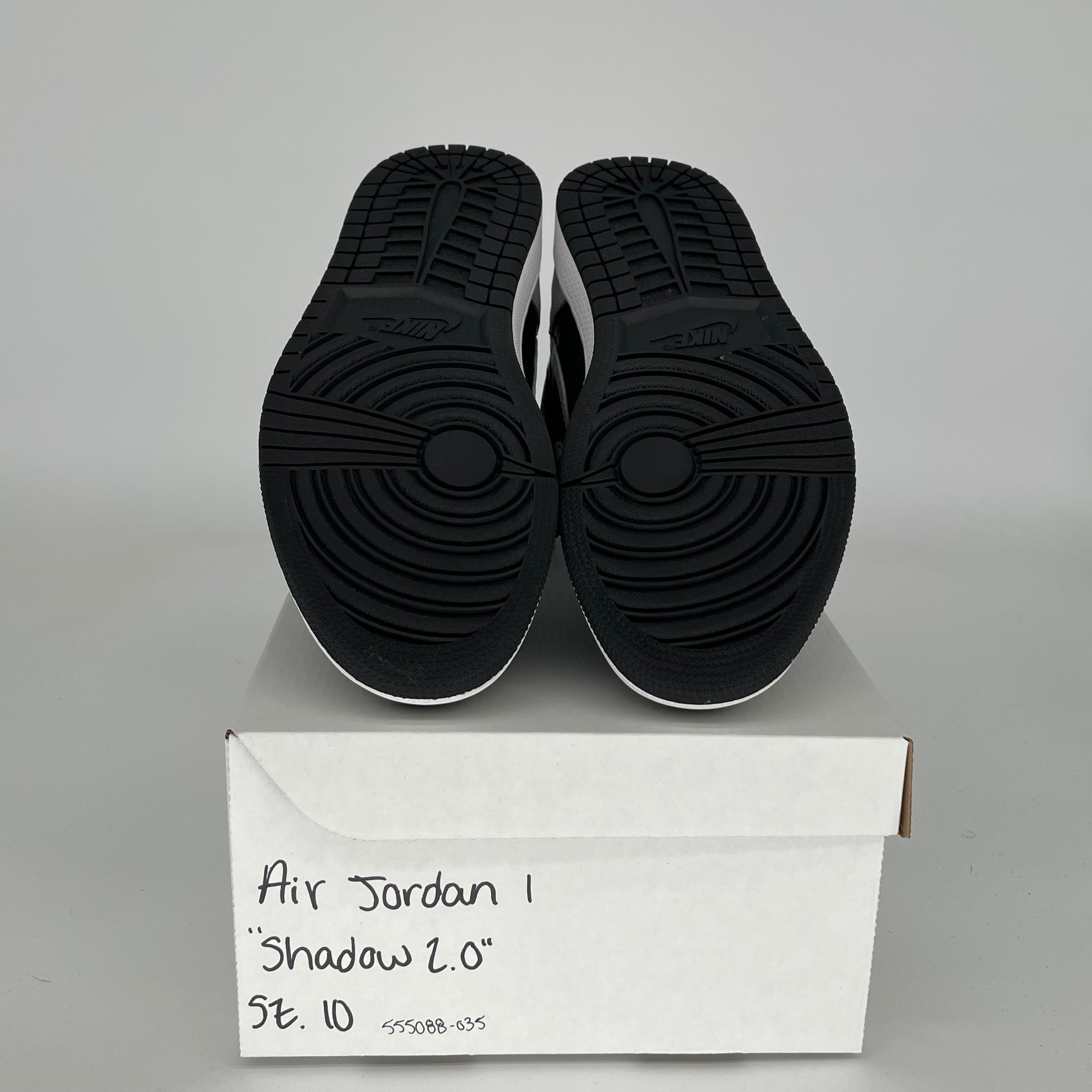 AIR JORDAN 1 SHADOW 2.0 Sneakers - Men's Size 10 (555088-035) - Retro Basketball Shoes for Casual Wear & Street Style