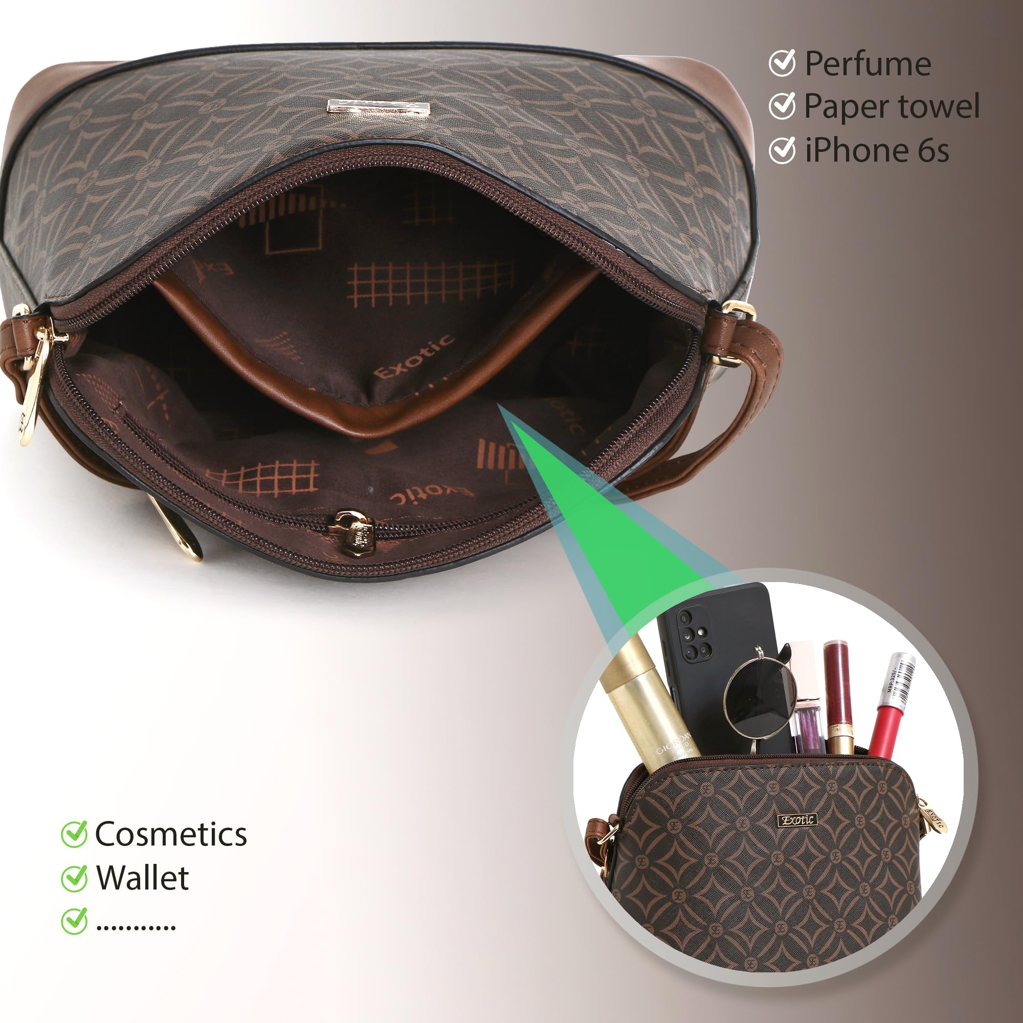 Exotic Ethnic Pattern Shoulder Bag for Women & Girls - Stylish Crossbody Sling Purse for Travel, Shopping & Everyday Use
