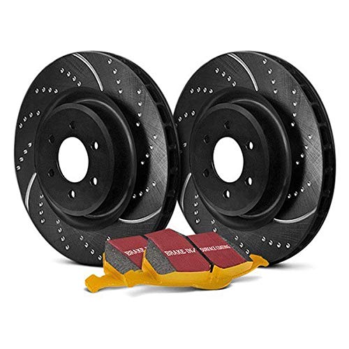 EBC Brakes S5 Kits Yellow Stuff Performance Brake Pads & GD Rotors - High-Performance Braking System for Sports Cars, Track Racing & Daily Driving