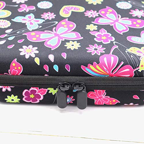 SOWUNO 60 Grids Essential Oil Carrying Case with Butterfly Design - Portable Essential Oil Organizer for 0.34oz Bottles - Perfect for Aromatherapy, Travel & Home Storage