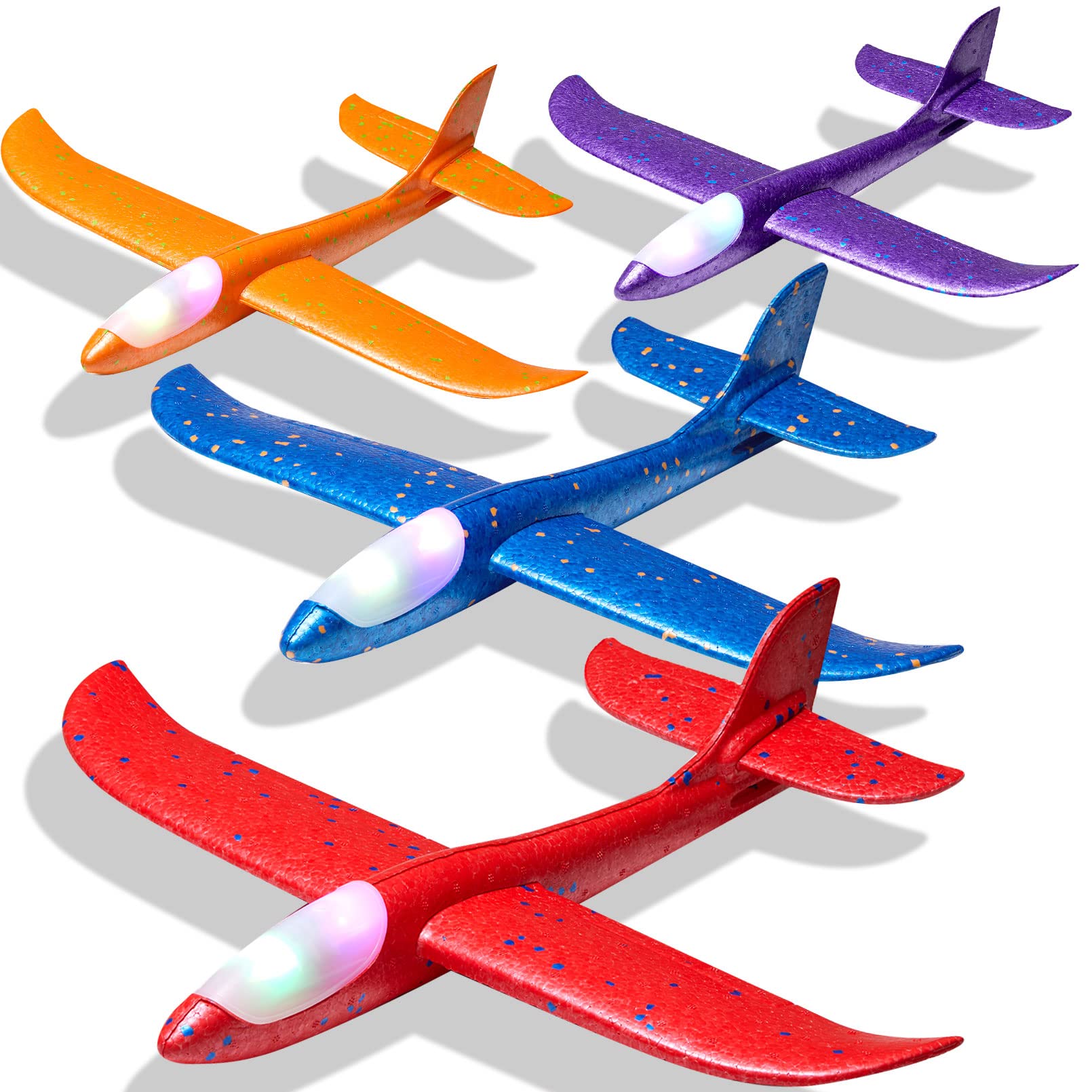 4 Pack LED Light Airplane Toys - 17.5