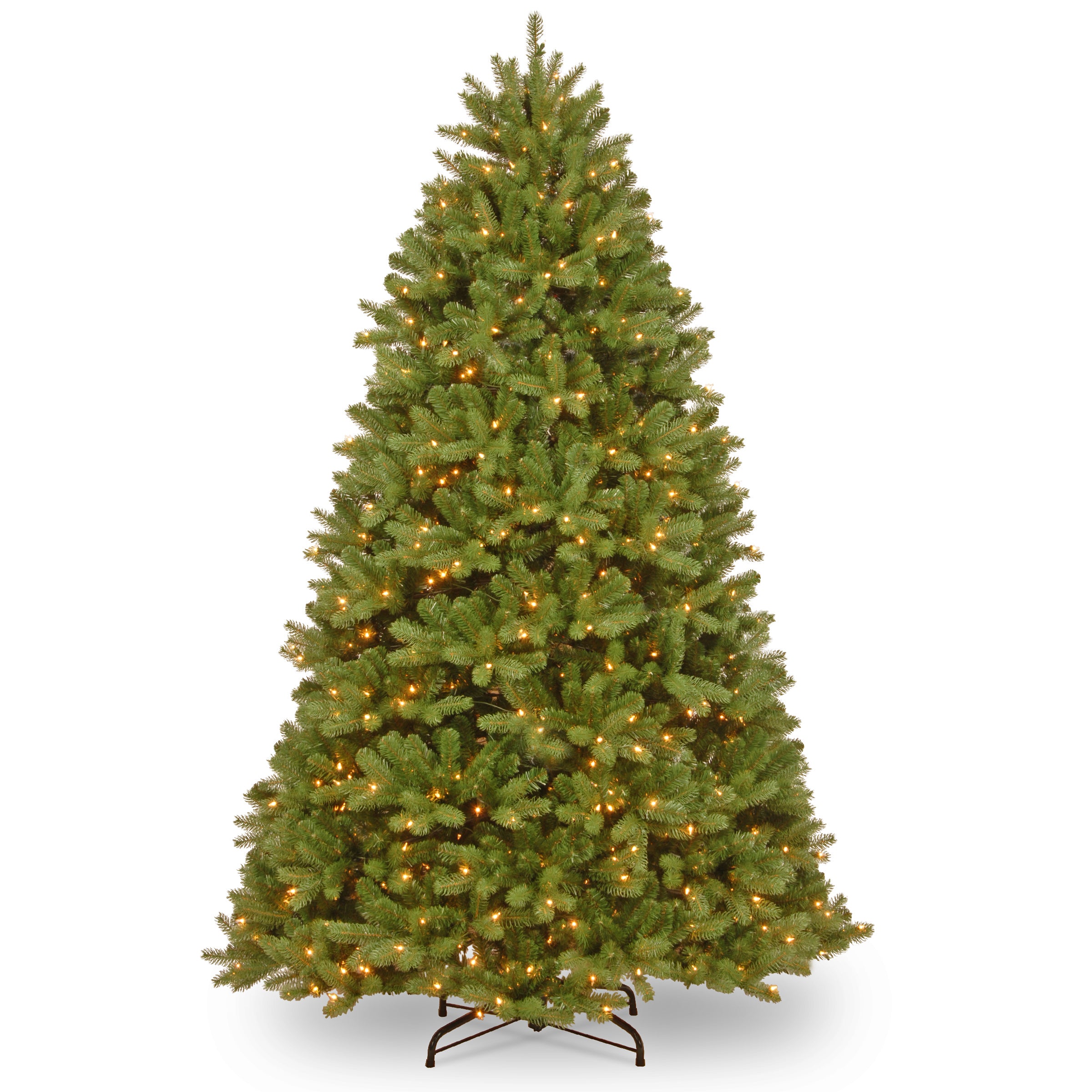 7.5 ft Pre-Lit Newberry Spruce Artificial Christmas Tree with 500 Clear LED Lights - Perfect for Living Room, Office & Holiday Decorations