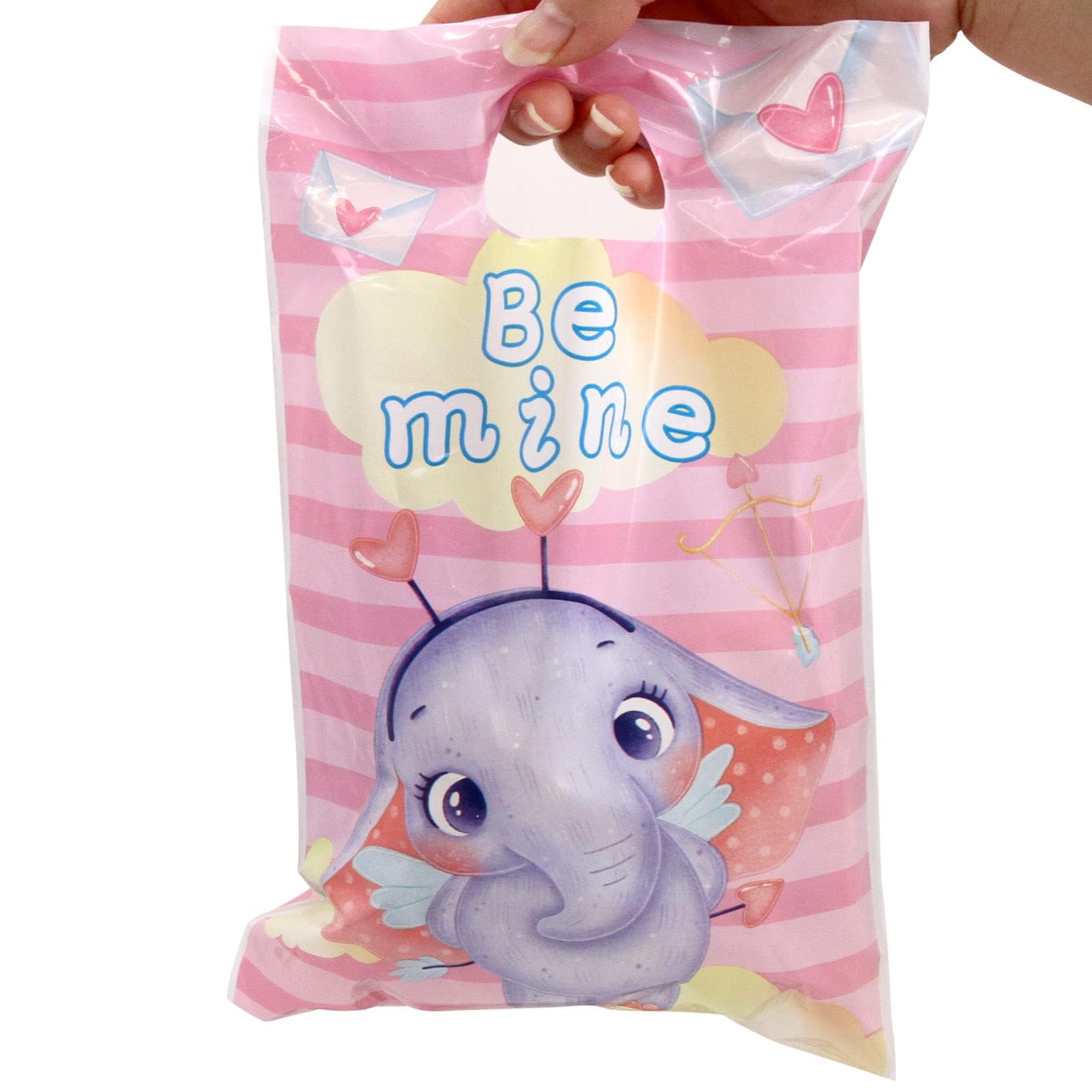 Valentine's Day Goodie Bags 24Pcs - Cute Treat Bags for Kids Party Favors, School Classroom Exchange, Gift Wrapping (Ceiba Tree Design) - Perfect for Valentine's Day Celebrations, Classroom Activities & Party Giveaways