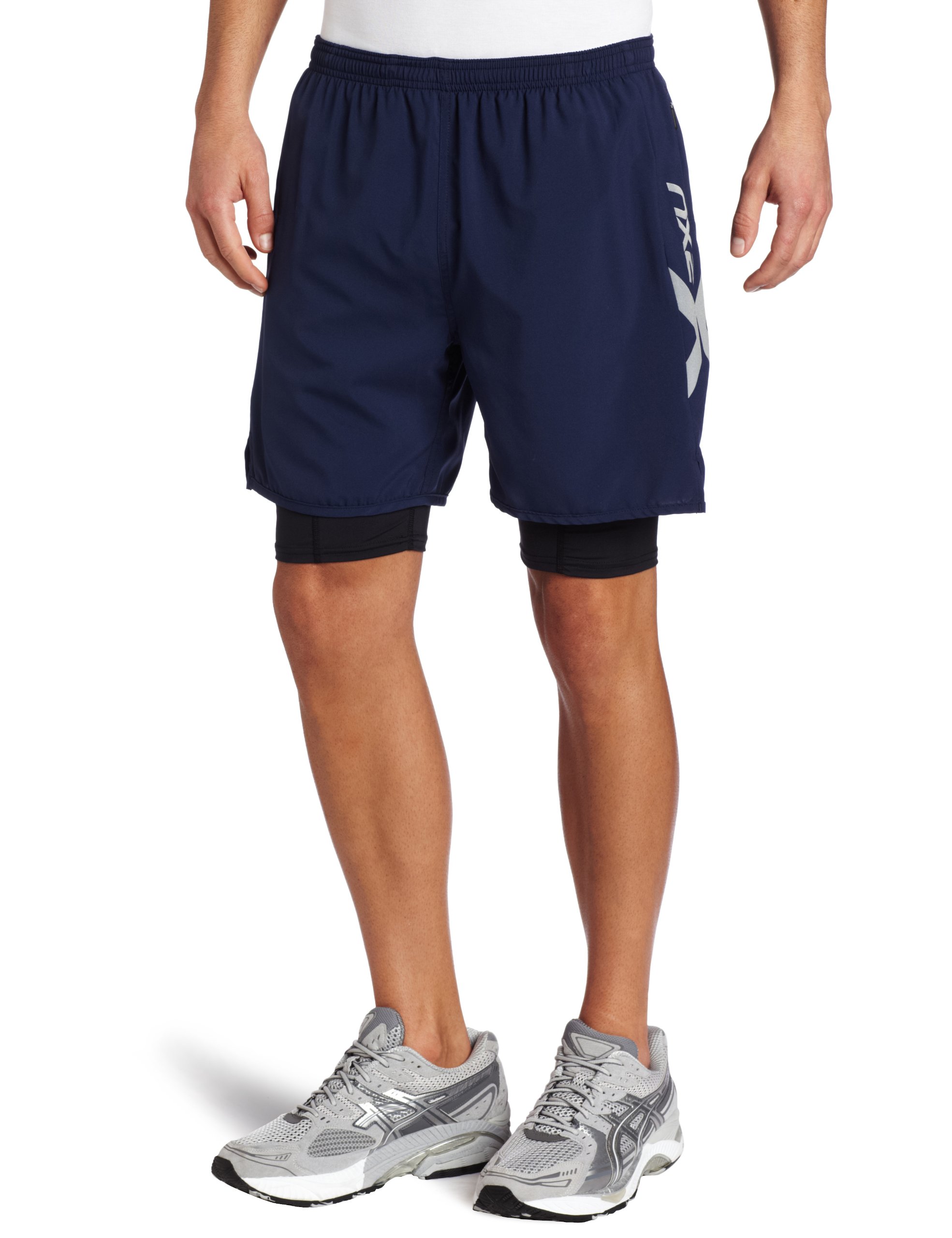 2XU Men's Running Shorts with Compression Leg - Lightweight & Breathable for Marathon Training & Gym Workouts