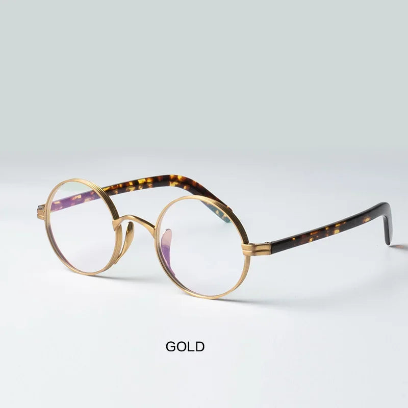 Aror Women's Full Rim Round Titanium Acetate Eyeglasses Frame - Lightweight & Durable Glasses for Reading, Computer Work & Fashion (Style 241118) | Perfect for Office, Daily Wear & Gift Giving