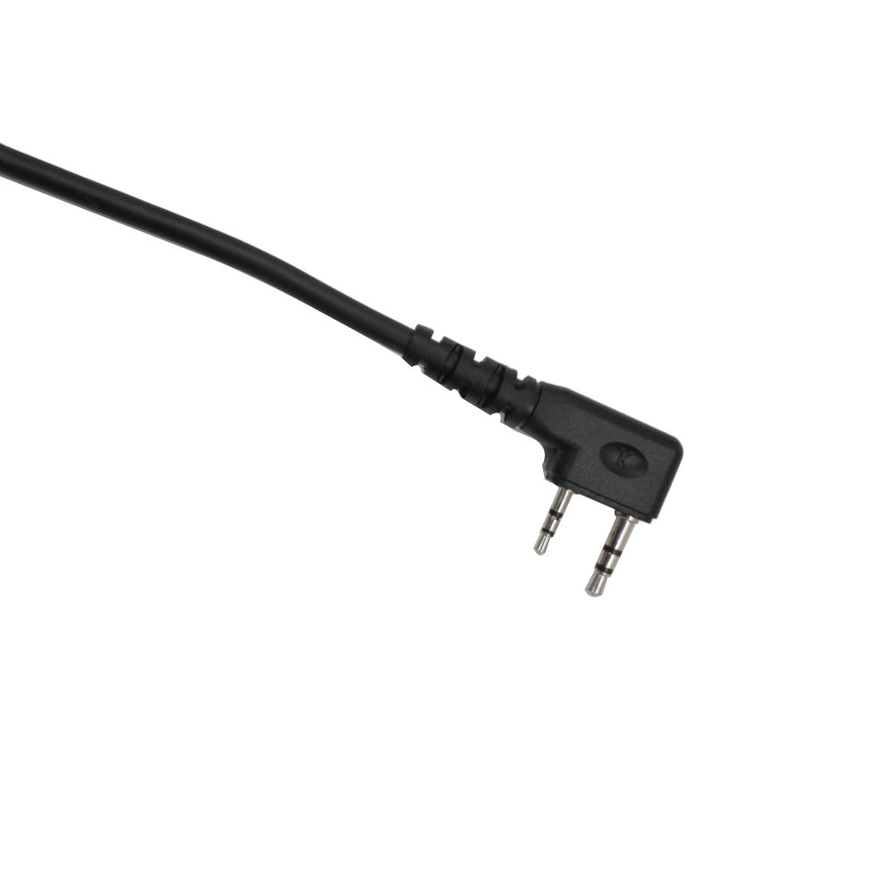 Professional Tactical Throat Mic Headset with Covert Acoustic Tube & Finger PTT - Compatible with Kenwood Pro-Talk XLS TK Two-Way Radios (2-Pin) - Ideal for Military, Police, FBI Operations & Outdoor Adventure Activities