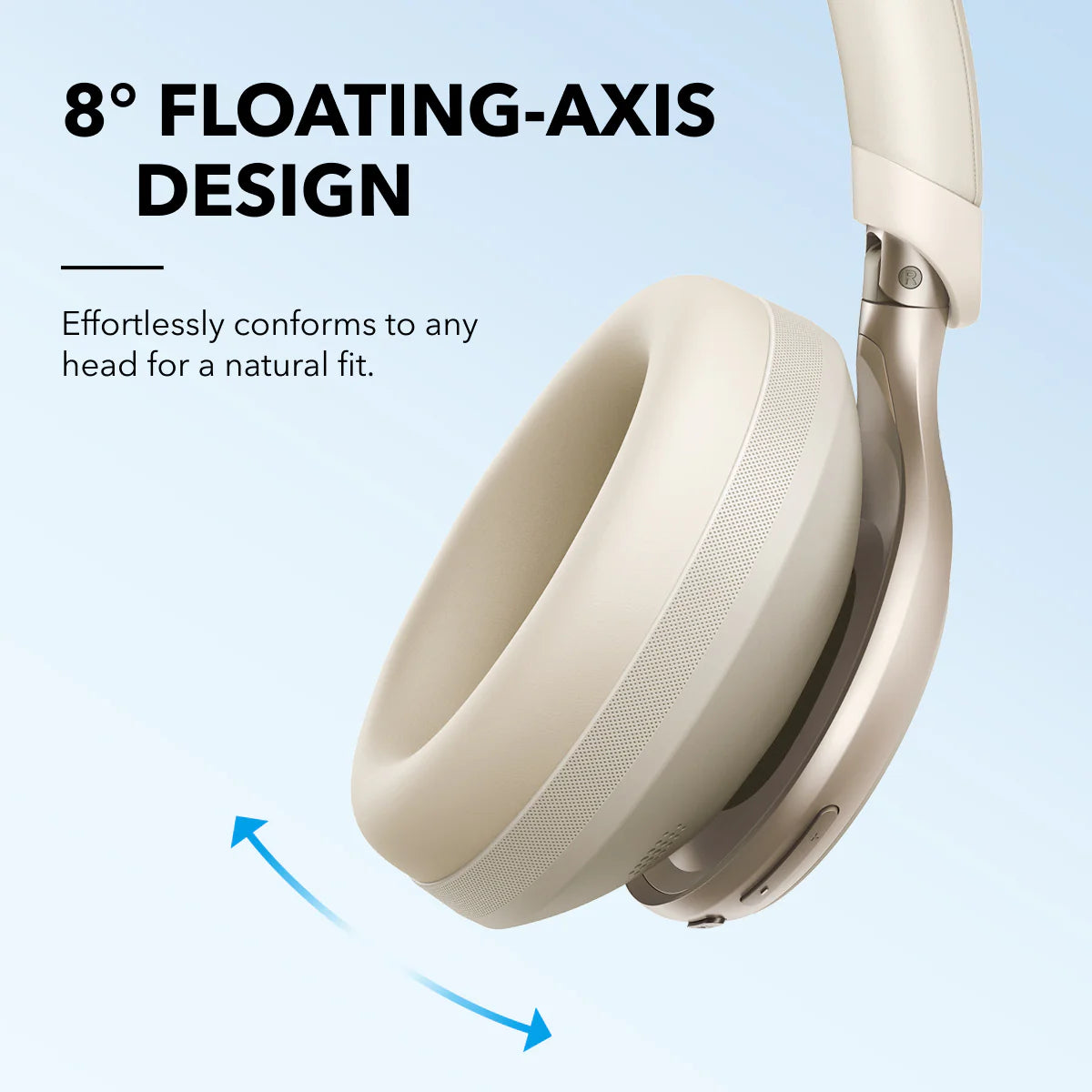 Space One Active Noise Cancelling Headphones - Wireless Bluetooth Over-Ear Headset with 40H Playtime, Hi-Fi Sound for Travel, Work & Gaming