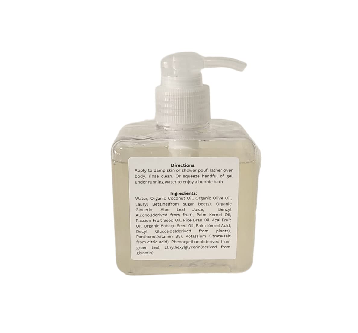 Organic Coconut & Lemongrass Body Wash for Sensitive Skin - 8oz Natural Hydrating Shower Gel - Vegan, Cruelty-Free & Sulfate-Free - Perfect for Daily Use & Spa Day at Home