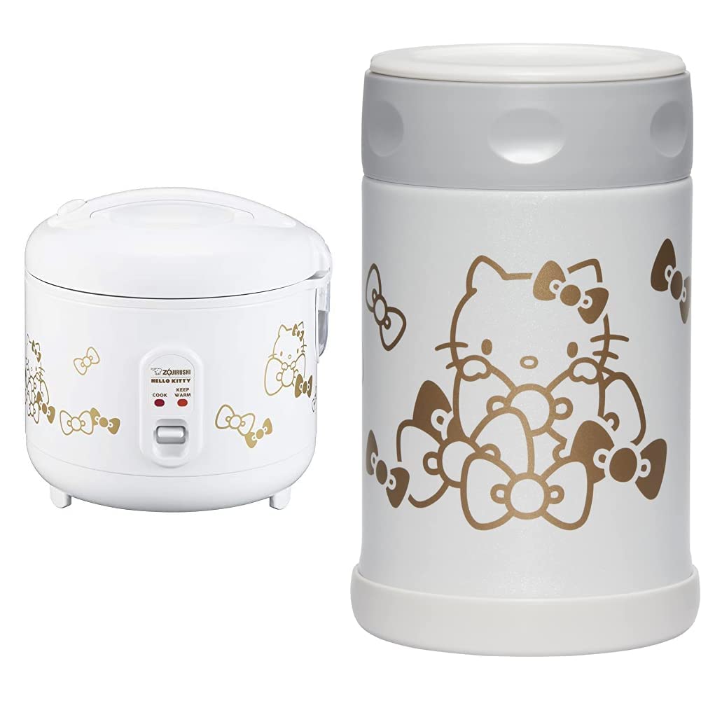 Zojirushi 5.5-Cup Automatic Rice Cooker with Warmer & 17oz Stainless Steel Food Jar Bundle - Perfect for Home Cooking, Meal Prep & Outdoor Activities