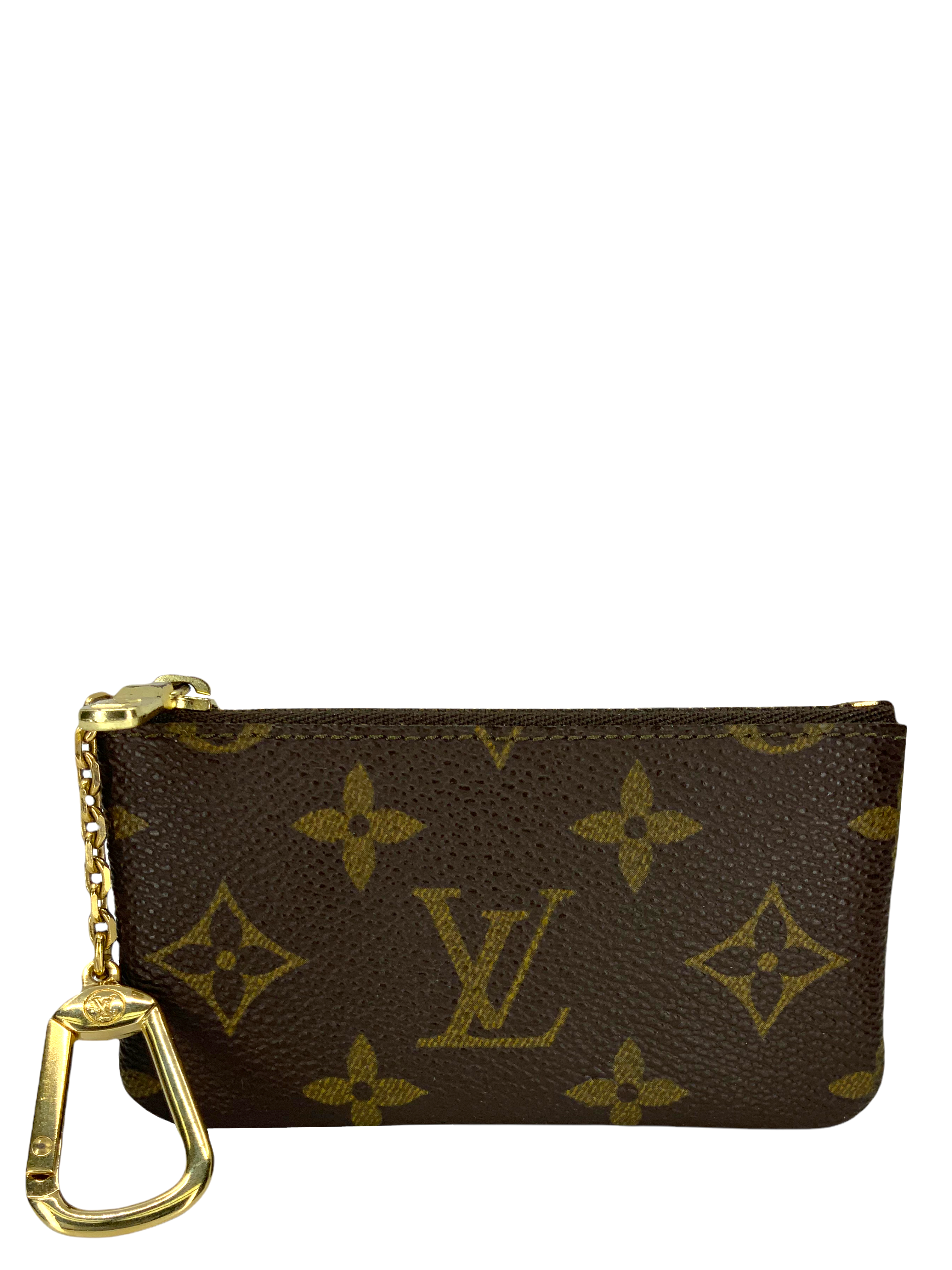 Louis Vuitton Monogram Key Pouch - Genuine Leather Keychain Wallet for Women & Men - Perfect for Keys, Cards & Small Essentials | Gift Idea for Travel & Daily Use
