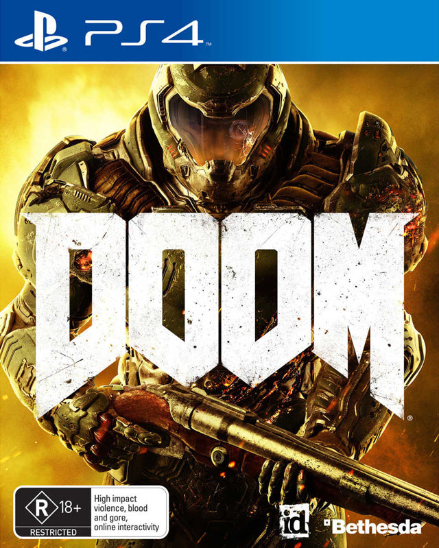 DOOM PlayStation 4 PS4 Game - Action-Packed First-Person Shooter for Adults - Perfect for Horror & Sci-Fi Gaming Enthusiasts - Great for Solo Play & Multiplayer Battles