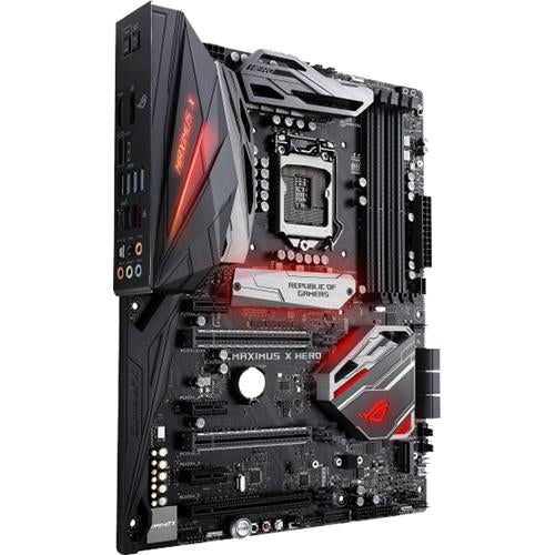 ASUS ROG MAXIMUS X HERO Z370 ATX Gaming Motherboard - Intel 8th Gen Core, Onboard Gigabit LAN, Aura Sync RGB | Perfect for PC Gaming & High-Performance Builds