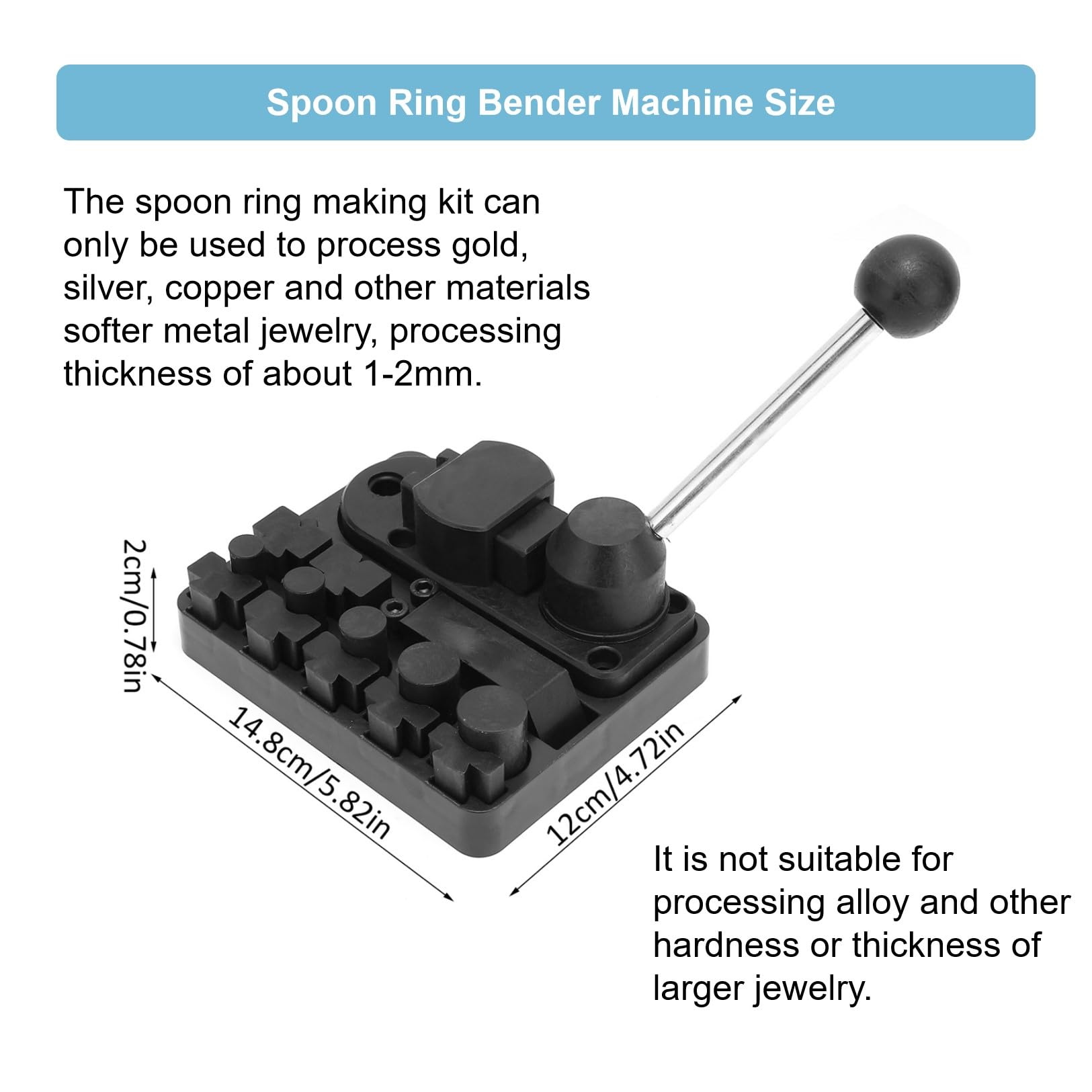 Professional Jewelry Bending Machine Set - Ring Bender Tool for Spoon Rings & Wire Jewelry Making | Multifunctional Metal Forming Tool for Jewelry Makers & Designers | Perfect for DIY Crafting, Jewelry Workshops & Home Studios