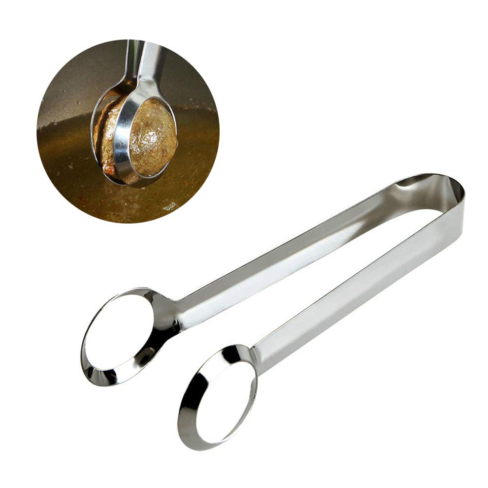 Stainless Steel Kitchen Tongs - 1pc Food Clip for Cooking, Baking, Buffet & Serving - Perfect for Grilling, Salad, BBQ, Bread & Pastry Handling