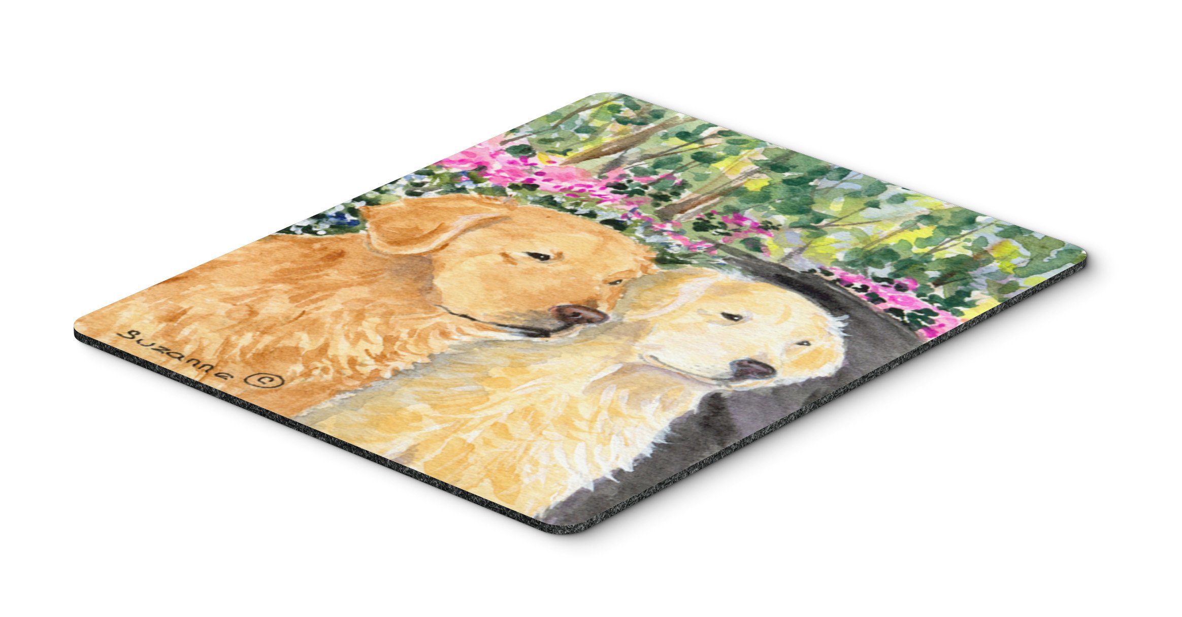 Golden Retriever Mouse Pad & Hot Pad - Large Washable Non-Slip Desk Mat for Home Office, Gaming & Computer Work | Dog Lover Gift & Kitchen Trivet for Countertops