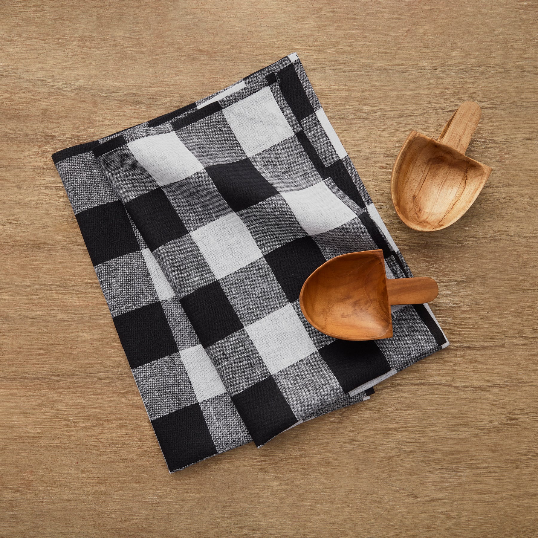 Buffalo Check Cotton Kitchen Towels Set of 2 - Absorbent & Durable Dish Cloths for Drying Dishes, Cleaning & Decor - Farmhouse Style Kitchen Essentials
