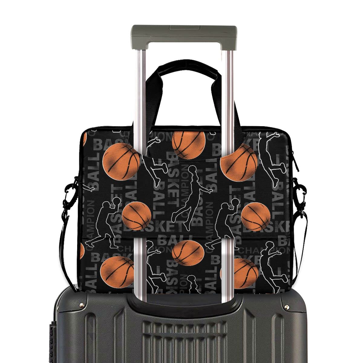 Stylish Unisex Laptop Messenger Bag for 15-16 Inch Notebooks - Skull & Flower Design Tote Briefcase - Perfect for Work, School & Business Travel