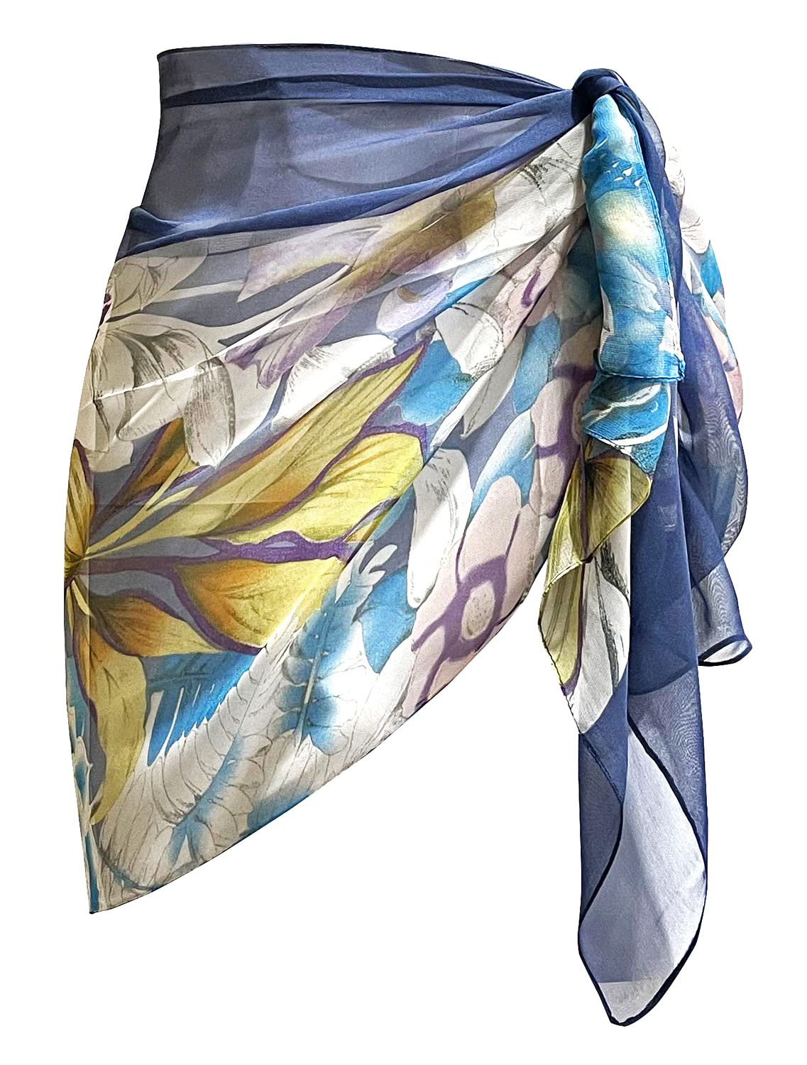 Women's Chiffon Beach Cover Up Skirt - Lightweight Sarong Wrap for Swimwear, Summer Vacation & Poolside Lounging