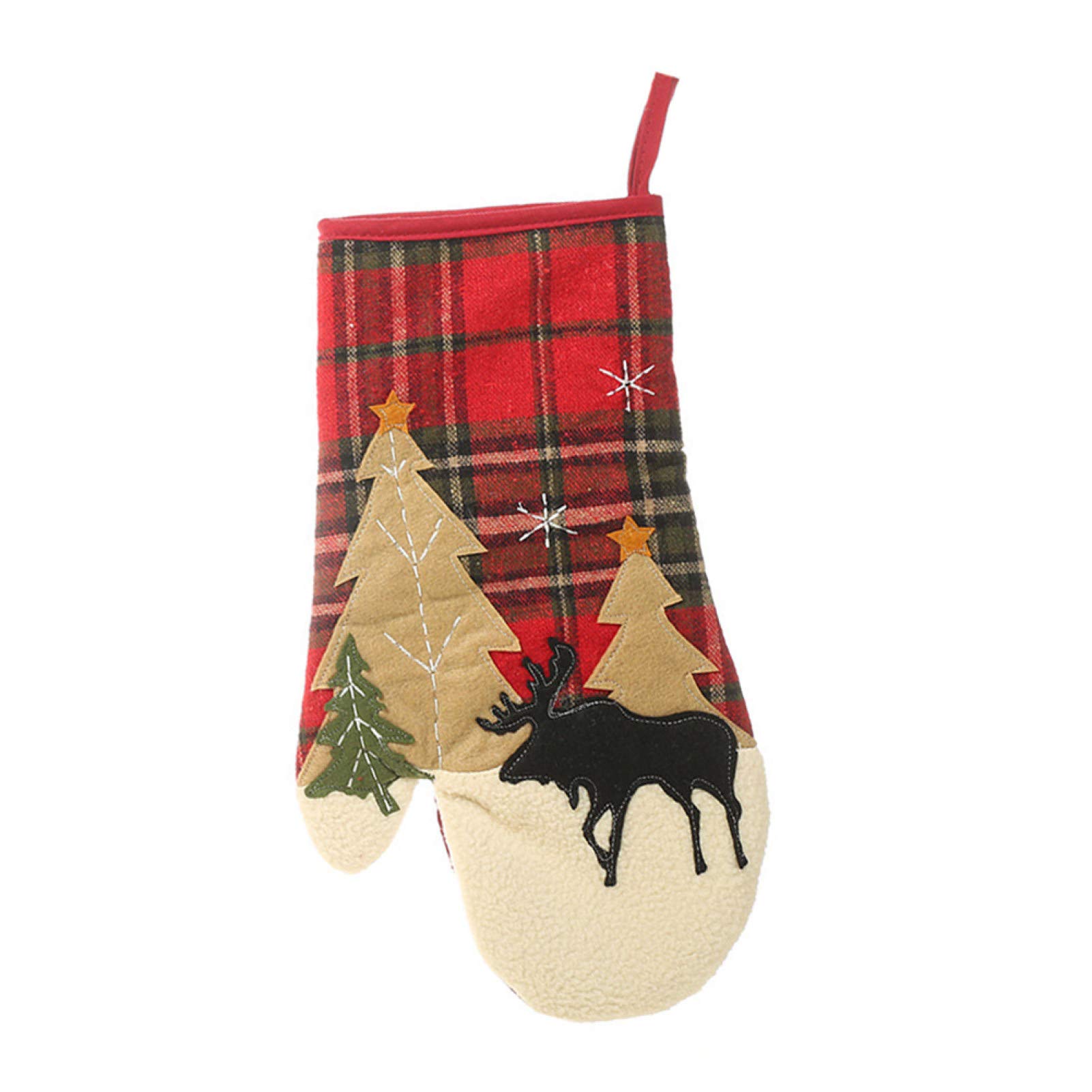 IKAXIYO Christmas Heat Insulation Pad - Glove, Table Runner, Wine Bottle Cover & Tree Skirt Set | Safe & Durable Holiday Decor for Fireplace, Dining Table & Gift Wrapping | Festive Home Decorations