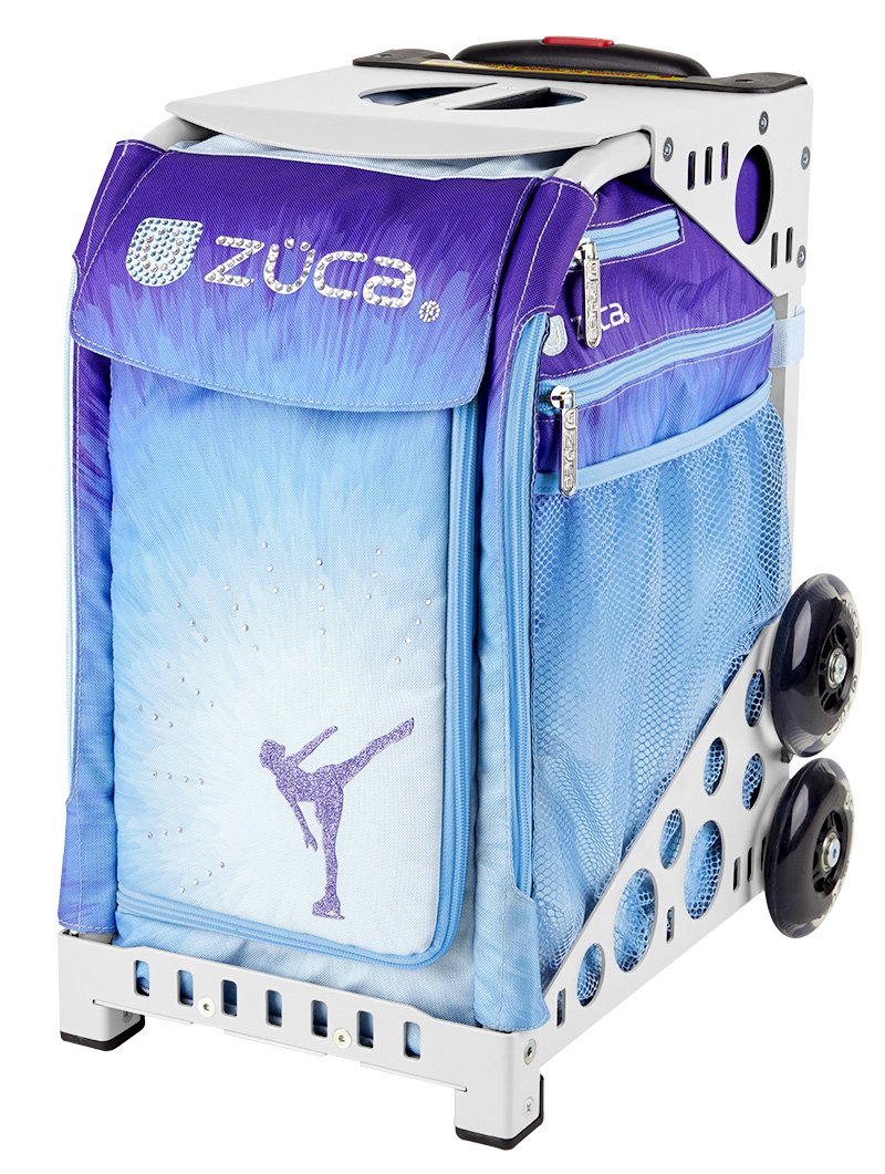 Zuca Ice Dreamz Skating Bag - Durable White Frame Roller Bag for Figure Skaters - Perfect for Ice Rink, Competitions & Travel