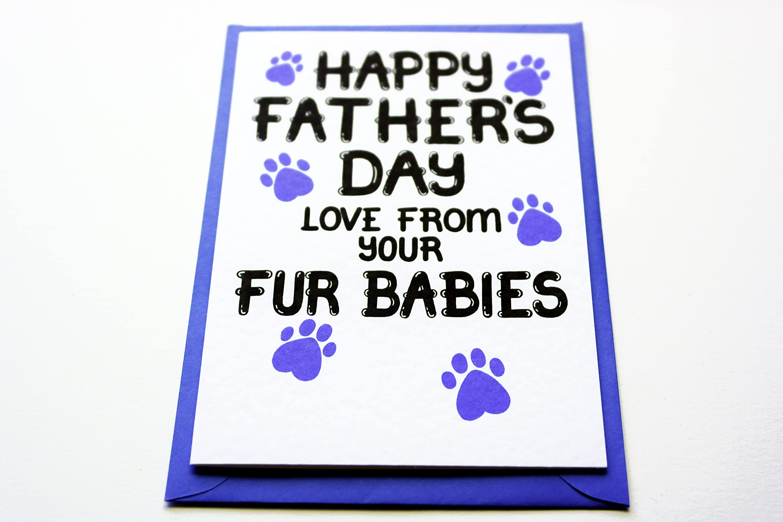 Personalized Fathers Day Card From Fur Babies - Cute Dog & Cat Dad Gift, Grandpa Card - Perfect for Pet Lovers & Animal Dads Celebration