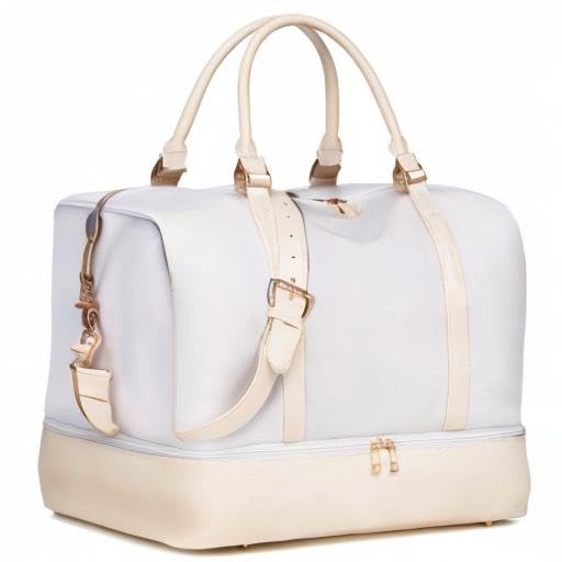 Women's Canvas Travel Weekender Bag - Lightweight Carry-On Overnight Duffel with Pockets | Perfect for Weekend Getaways, Gym, Beach & Airplane Travel