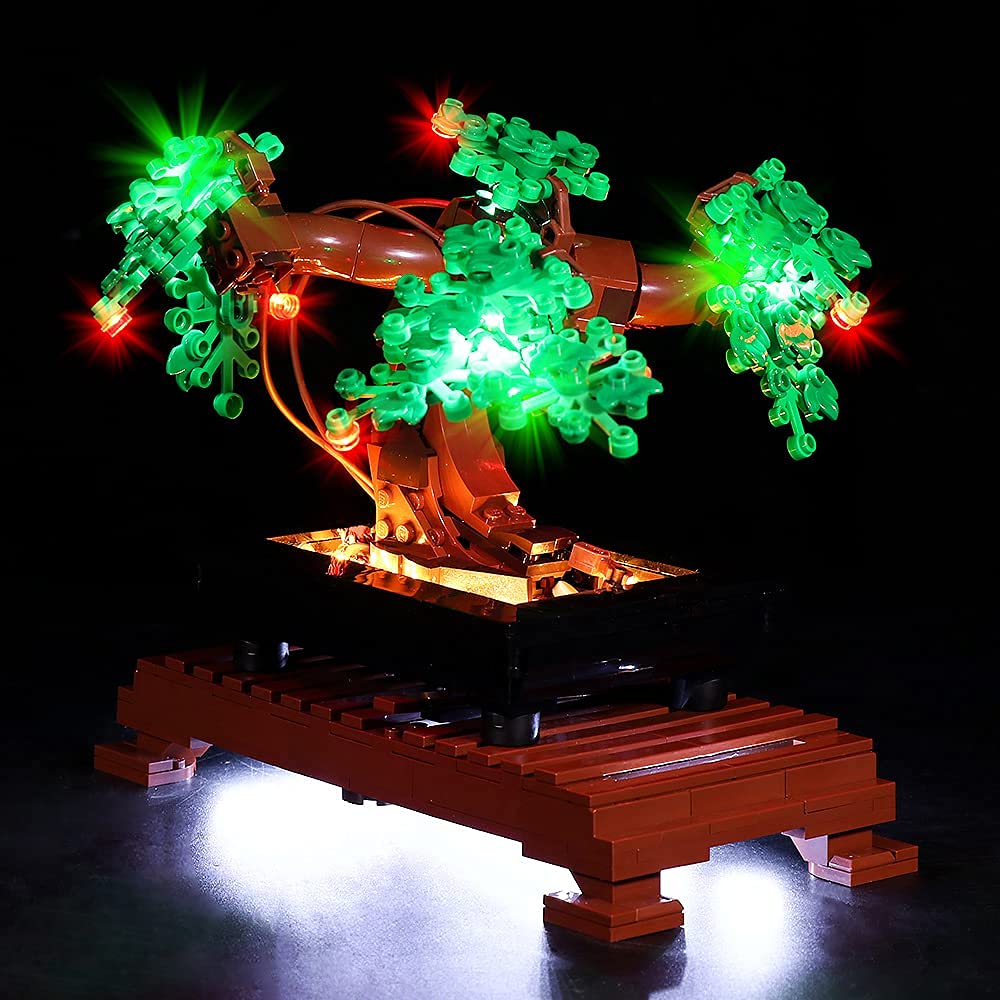 LMTIC LED Lighting Kit for Lego Green Leaves Bonsai Tree 10281 Building Kit - Compatible with Lego Bonsai Tree (Lego Sets Not Included) - Perfect for Home Decoration, Gift Giving, and Enhancing Lego Display Experience