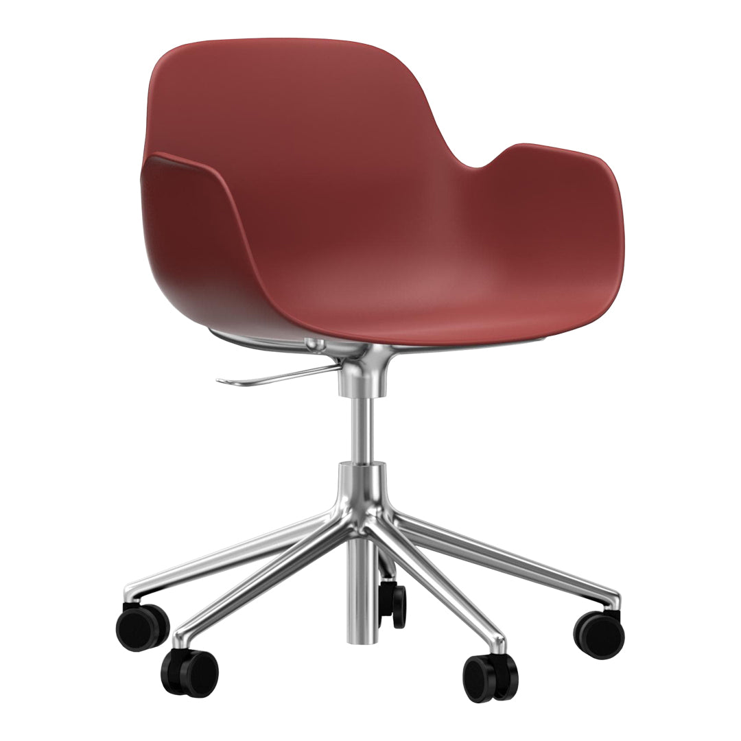 Modern Form Armchair with 5W Swivel Base & Gas Lift Mechanism - Ergonomic Office Chair for Home & Workspace Comfort