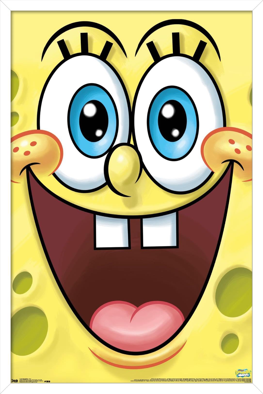 Trends International Nickelodeon Spongebob Squarepants Wall Poster - 14.725 x 22.375 Inches White Framed Art Print - Perfect for Kids' Bedroom Decor, Game Room & Office Wall Art